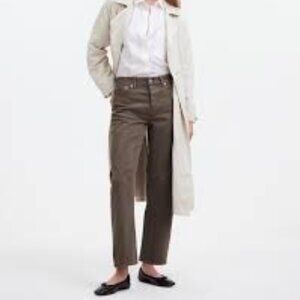 Madewell - The Darted Barrel Leg Jean in Driftwood Brown NWT